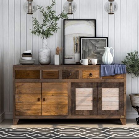 Indie Wooden Sideboard for Storage | buy wooden crockery cabinet | crockery unit online | buy sideboard cabinet | JAE Furniture