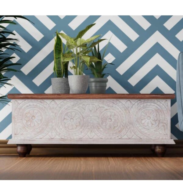 Watea Wooden Storage Trunk cum Coffee Table | best wooden trunk box | buy wood coffee table online | JAE Furniture