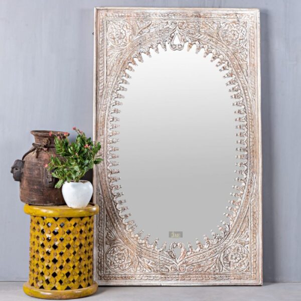 Ania Wooden Mirror Frame | buy wood frame mirror | Antique Mirror Frames | Jharokha Mirror Frames | Carved Wooden Mirror Frames | JAE Furniture