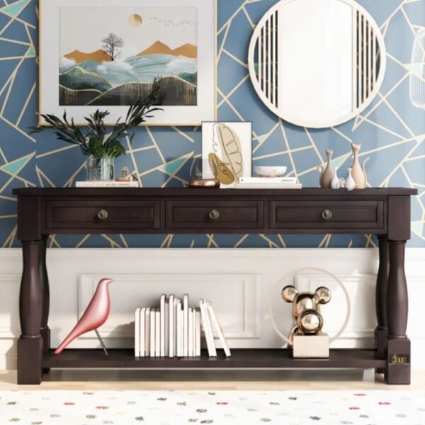 Wage Wooden Entryway Console Table | wood console table with drawers | JAE Furniture