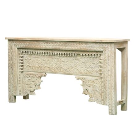 Calian Wooden Carved Console Table | wood console table | carved wooden furniture online for living room | JAE Furniture