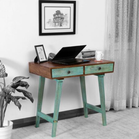 Dravin Wooden Distress Study Laptop Table | solid wood study table | JAE Furniture