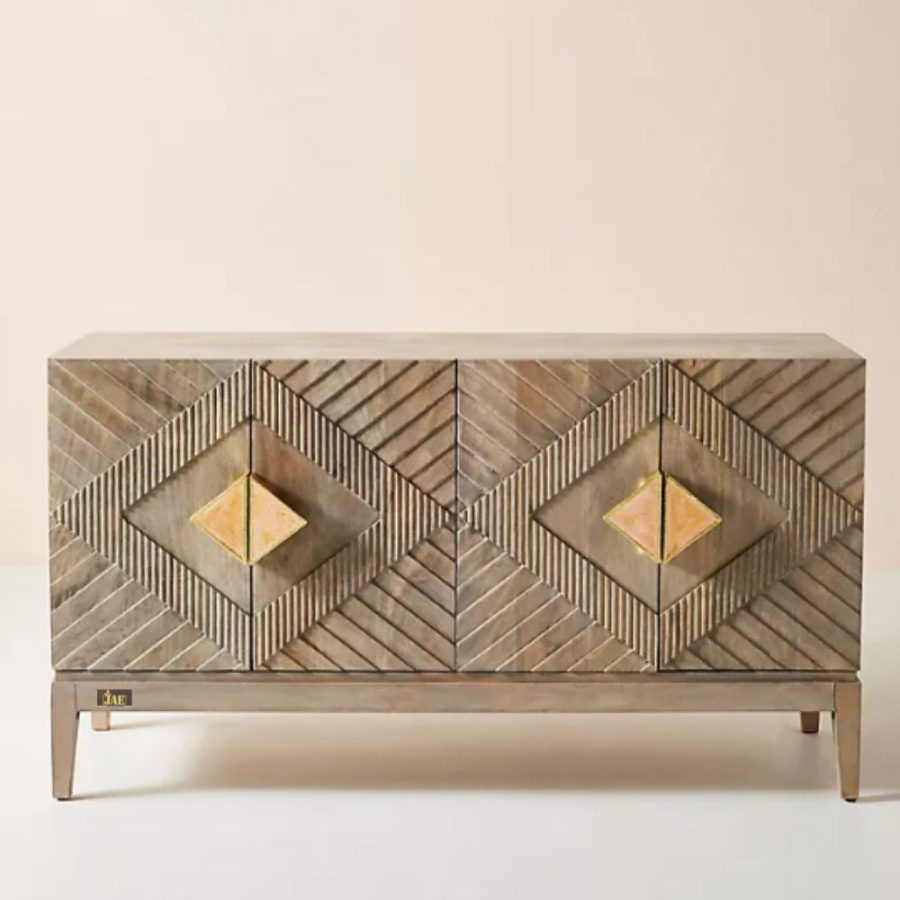 Eisth Wooden Modern Designer Sideboard (Natural) | premium crockery unit online | wood sideboard cabinets | JAE Furniture