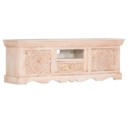 Uni Wooden Carved TVC Entertainment Unit | best wooden tv cabinet online | JAE Furniture