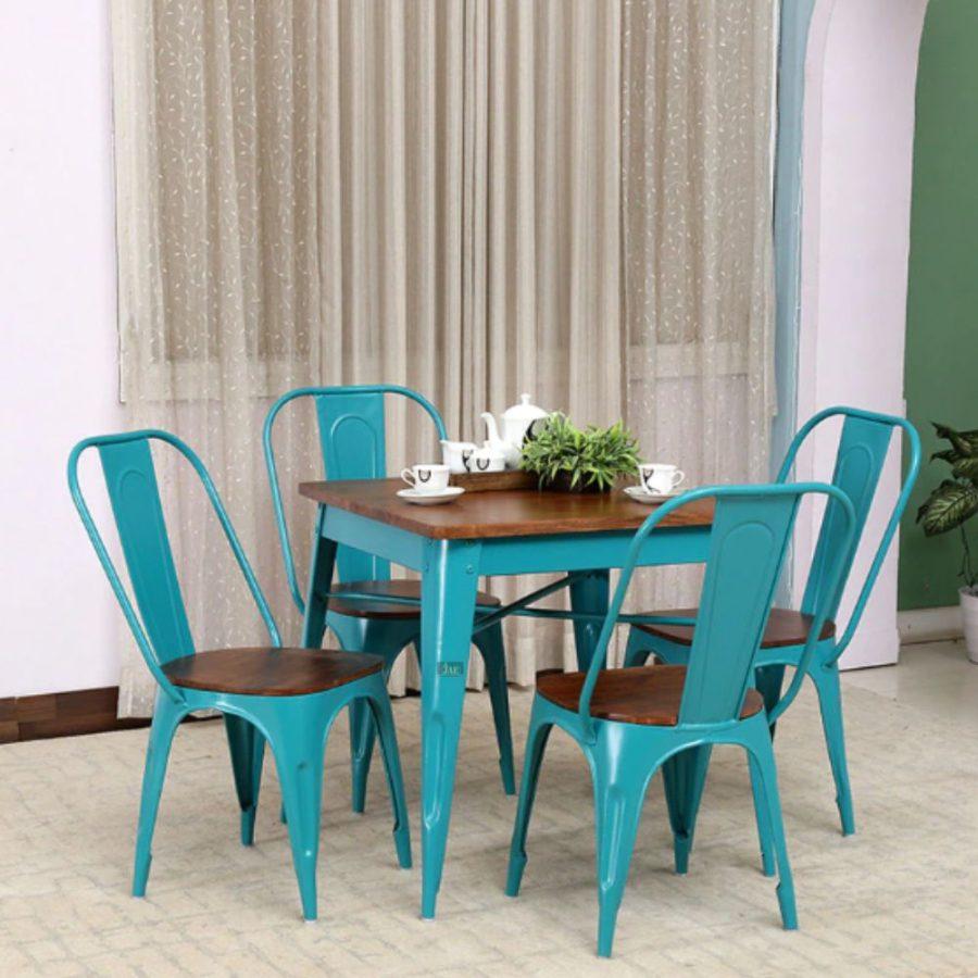 Liva Balcony Terrace Chair and Table Set (Blue) | Outdoor chairs | garden table and chairs online | Outdoor Furniture | JAE Furniture