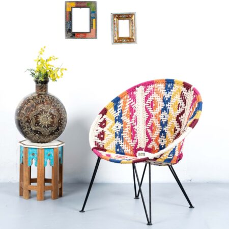 Gram Handwoven Chair in Cotton Rope | outdoor patio chairs for garden | JAE Furniture