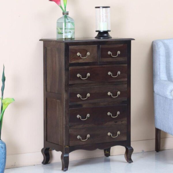 Turni Wooden Chest of Drawer for Storage (Walnut) | wooden chest of drawers online | buy wood sideboards | JAE Furniture