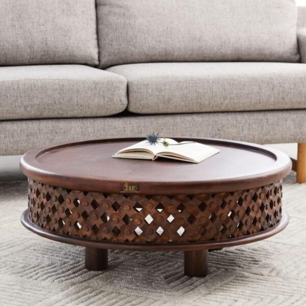 Akhit Wooden Coffee Table | brown wood coffee table online in India | JAE Furniture