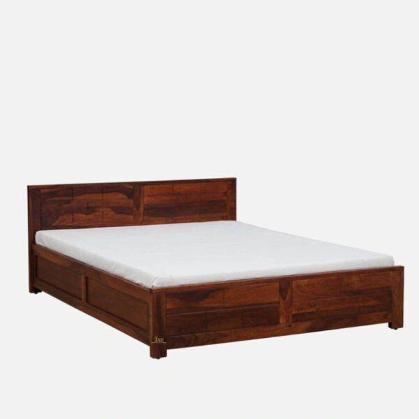 Kevi Wooden Sheesham Box Storage Bed | best wooden king size bed in India | JAE Furniture