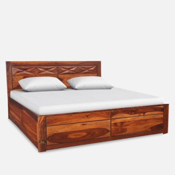 Euren Wooden Storage Bed for bedroom | wooden king size bed | JAE Furniture