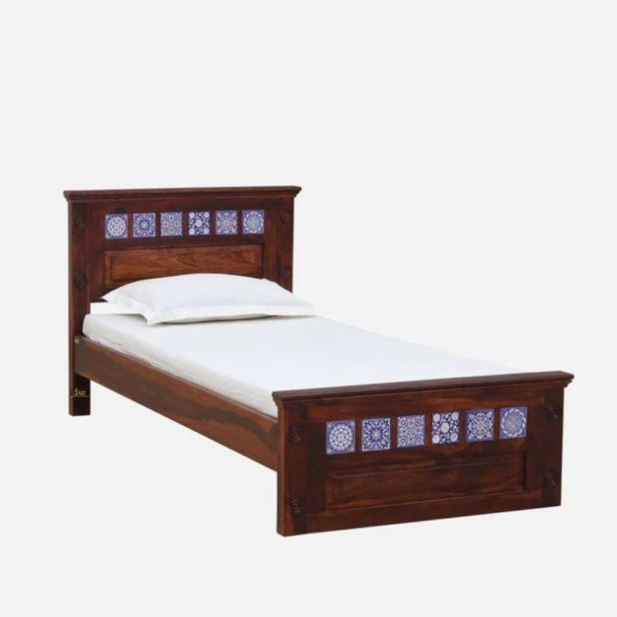 Awan Wooden Solid Wood Single Bed | buy single divan beds online | JAE Furniture