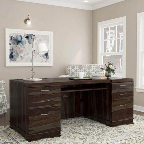 Jemmy Sheesham Wood Study Table Office Desk | buy solid wood study table online | JAE Furniture
