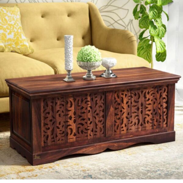 Galaz Wooden Storage Trunk Cum Coffee Table | wooden trunk box | buy wood coffee table | JAE Furniture