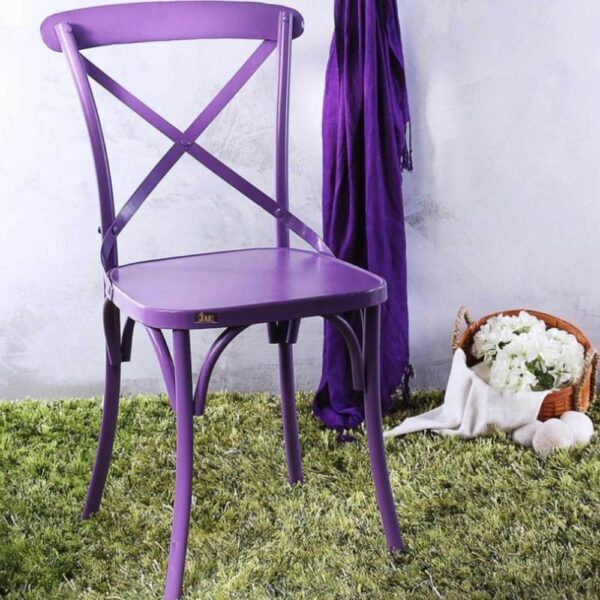 Cros Metal Garden Chair (Purple) | patio chairs for balcony | JAE Furniture