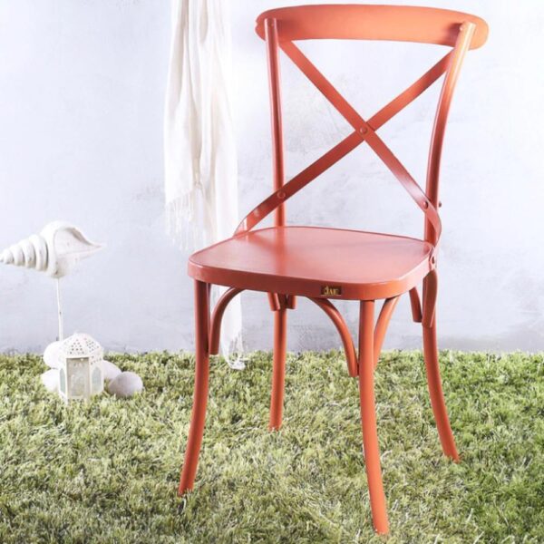 Cros Metal Garden Chair (Orange) | metal outdoor chairs | JAE Furniture