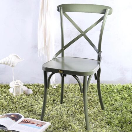 Cros Metal Garden Chair (Green) | patio chairs online | JAE Furniture