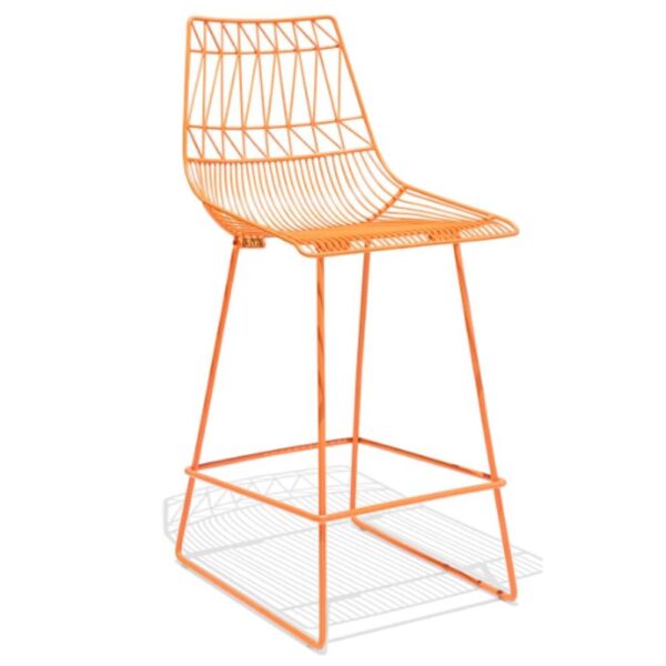 Neto High Chair (Orange) | bar counter chair online in India | JAE Furniture