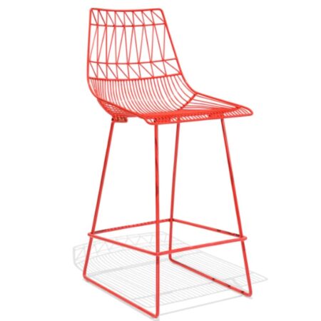 Neto High Chair (Red) | buy metal bar chairs online | JAE Furniture