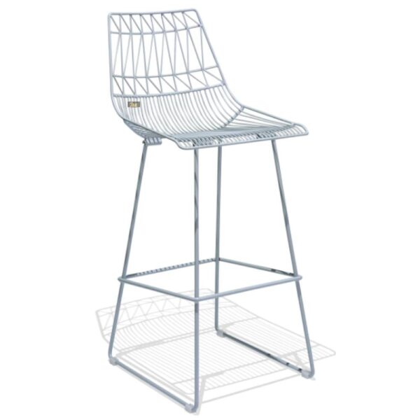 Neto High Chair (Grey) | buy metal bar chairs online | kitchen bar chairs | JAE Furniture