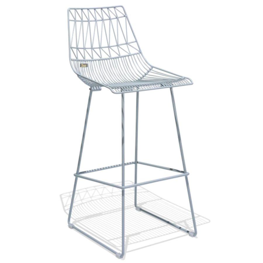 Neto High Chair (Grey) | buy metal bar chairs online | kitchen bar chairs | JAE Furniture