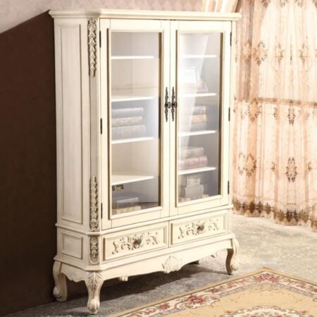 Afima Wooden Carved Vintage Cupboard | bedroom cupboards | JAE Furniture