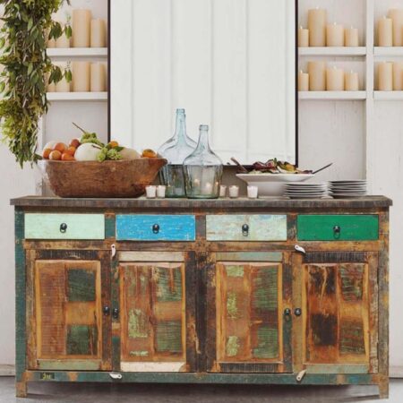 Geva Wooden Antique Finish Sideboard | best crockery unit online | dining room sideboards in India | JAE Furniture
