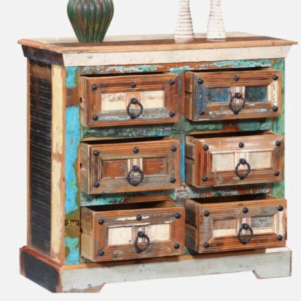 Reclai Wooden Antique Chest of Drawers | wooden chest of drawers online | JAE Furniture