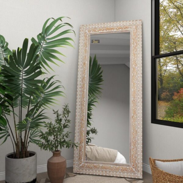 Kira Wooden Carved Mirror Frame | buy wood frame mirrors | JAE Furniture