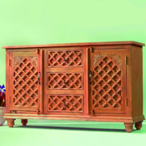 Kitche Wooden Sideboard for Storage (Orange Distress)