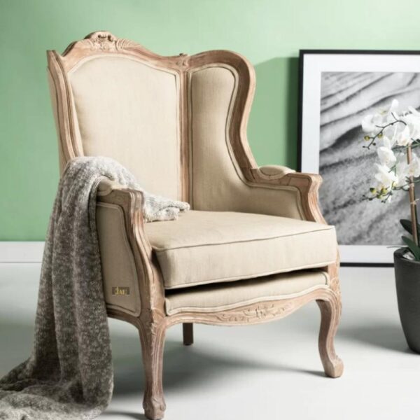 Kelas Wooden Upholstered Arm Chair Sofa