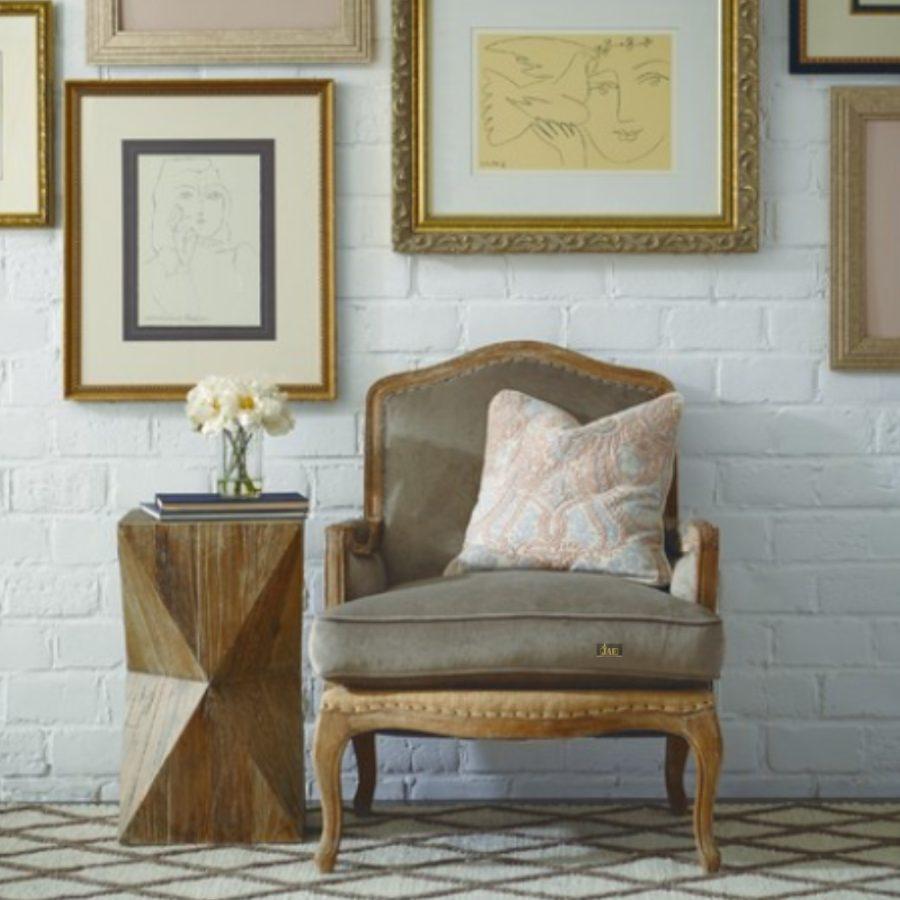 Usene Wooden Upholstered Arm Chair Sofa