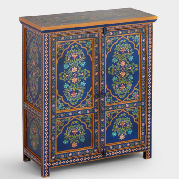 Wooden Handpainted Storage Cabinet | buy wooden cabinet online | JAE Furniture