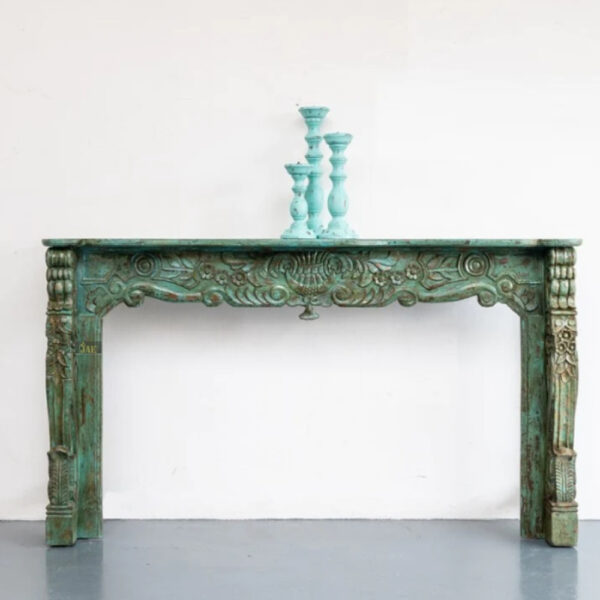 Sapi Wooden Carved Antique Console Foyer Table | wood console table online | JAE Furniture