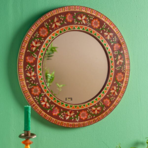 Falero Wooden Handpainted Mirror Frame | buy wood frame mirror online | JAE Furniture