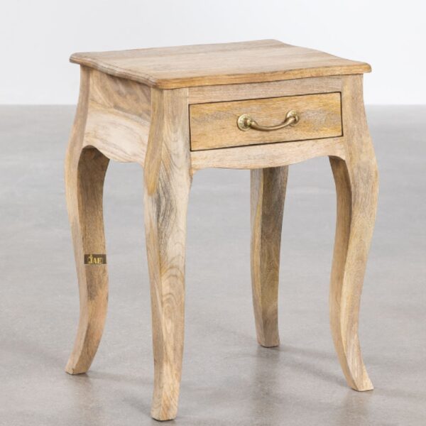Pento Wooden Solid Wood Nightstand | wooden bedside table online | JAE Furniture