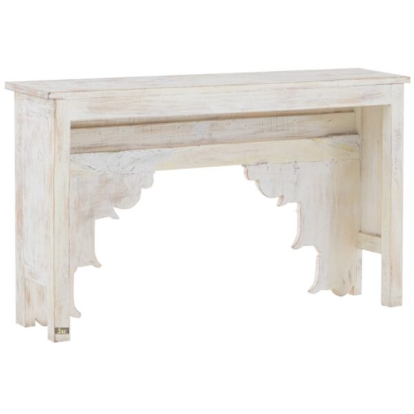 Otter Wooden Carved Entryway Console Table
