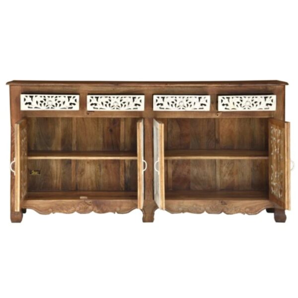 Atena Sideboard with Mirror Frame (White Brown)