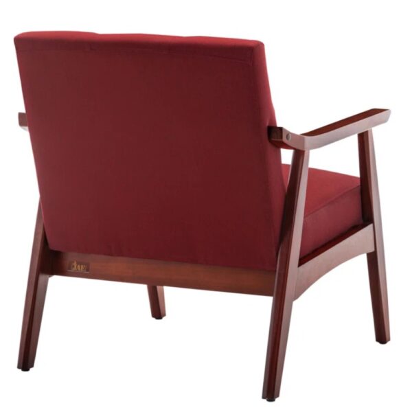 Pearl Wooden Upholstered Arm Chair (Red). Premium Wooden Upholstered Arm Chairs by JAE Furniture. Dining Chairs, Living room Chairs.