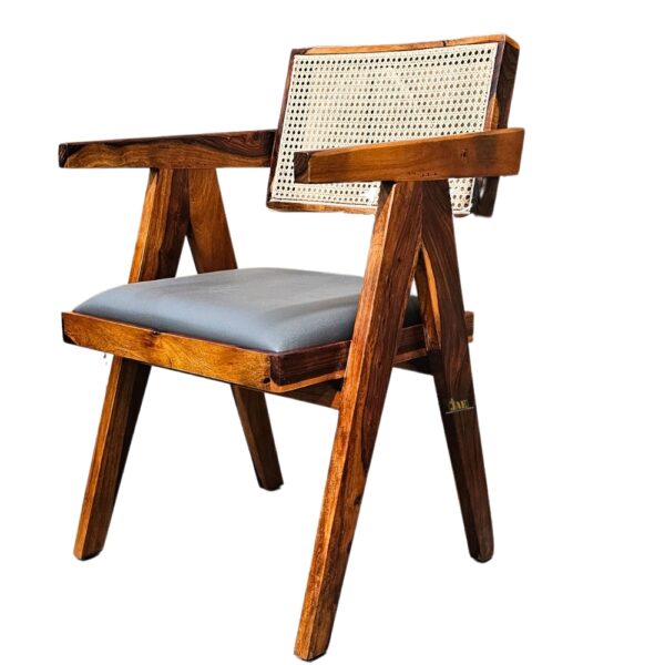 Chandigarh Wooden Rattan Chair