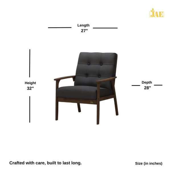 Jacko Wooden Arm Chair - Size & Dimensions