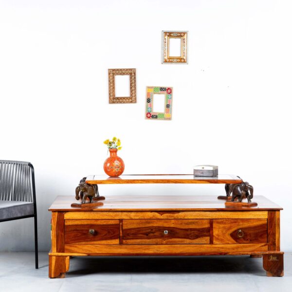 Avel Wooden Large Coffee Table in Sheesham Wood
