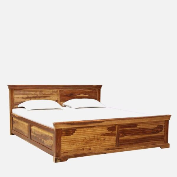 Olter Solid Wood Storage Bed (Honey)