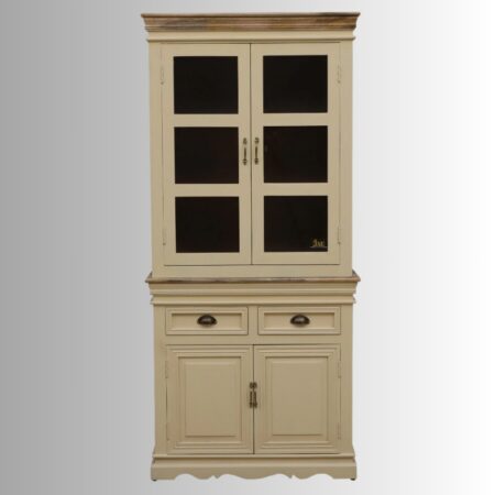 Kifa Wooden Storage Cupboard (Cream) | Buy Wooden Almirah online in India | Buy Wooden Storage Furniture Online | JAE Furniture