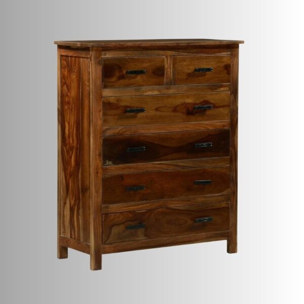 Winka Wooden Chest of Drawers (Brown) | Buy Wooden Storage Furniture | Buy Solid Wood Furniture Online in India | JAE Furniture