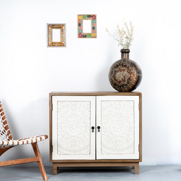 Augus Wooden Cabinet | Wooden Cabinet for Storage | wooden cabinets for living room | wooden sideboard for dining room online in India | Solid wood furniture online in India | JAE Furniture