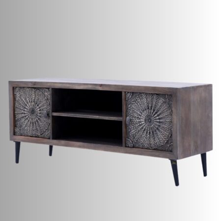 Wikte Wooden Carved Tv Cabinet