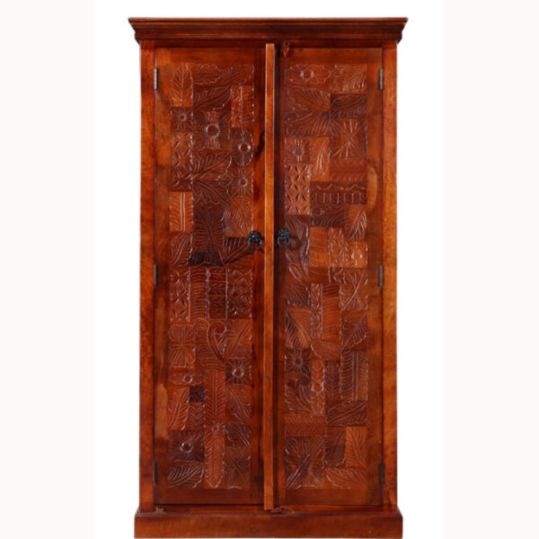 Rafter Wooden Two Door Wardrobe (Teak) | Buy Two Door Wardrobe Online | Buy Wardrobe for Bedroom